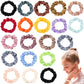 Satin Silk Hair Ties Small Scrunchies for Women Girls Ponytail Holders 20 Pcs Mini Bulk Scrunchies Elastic Hair Bands for Thick Curly Hair Pony Tails Hair Ties