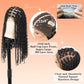 Brinbea 18'' 13x8'' HD Lace Short Braided Wigs for Women Bob Knotless Boho Braided Wigs with Baby Hair Black Box Braid Wig Premium Synthetic Braided Lace Front Wigs