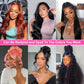 360 Lace Front Wigs Human Hair Pre Pluched With Babay Hair Body Wave Lace Front Wigs Human Hair 200% Density 360 Glueless Frontal Wigs Can Make Bun And High Ponytail (26 Inch)