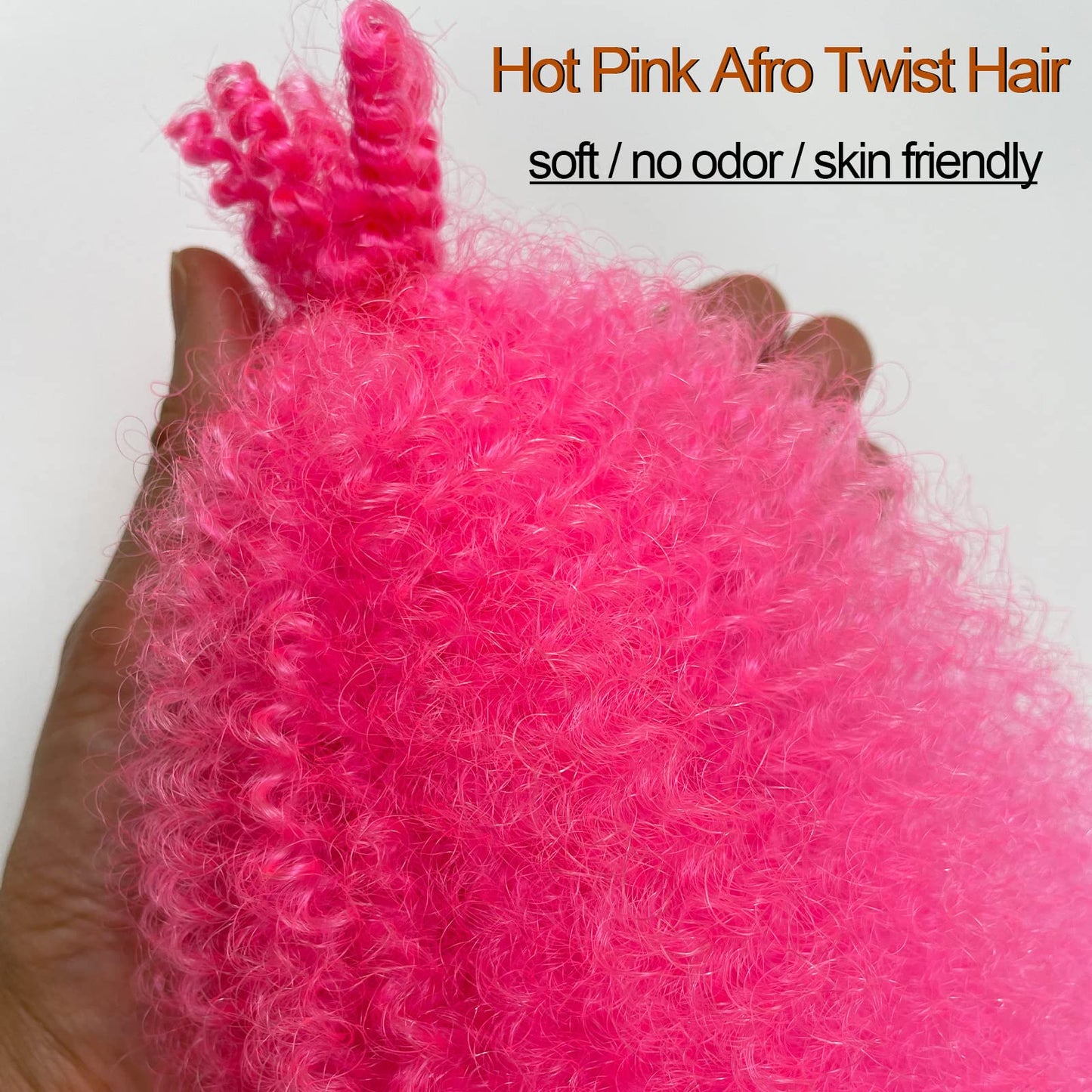 Pink Marley Hair for Kids 3 Pack Pre-Separated Spring Twist Hair for Soft Locs Hot Pink Kids Braiding Hair 16 Inch Springy Afro Twist Crochet Hair Marley Twist Braiding Hair