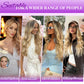 Eawwii Ash Blonde Mix Platinum Wig for Women Long Wavy 4x1 Lace Natural Hairline Glueless for Beginners Middle Part Synthetic for Daily Party Use 26Inch