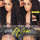 Sunber 4C Kinky Edges Water Wave Human Hair Wigs with Drawstring Bye Bye Knots Pre Cut 7x5 HD Lace Front Water Wave Glueless Wigs Put On and Go Pre Bleached Knots 180% Density 14Inch Beginner friendly