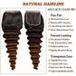 Beaushine 10A Bundles With Closure Loose deep Wave Ombré Quick Weave Human Hair (T1B/2/4,18 20 22+18INCH) Unprocessed Brazilian Raw Virgin Human Hair Ombre Three Tone Black Brown Color
