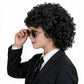 incohair Kids Wig 70s 80s Short Curly Black Wig for Girl and Boy Rock Cosplay Costume Hair Soft Breathable Synthetic Fibers Daily Fashion Party Wig Unisex
