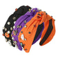 Danumei Halloween Headband Spooky Knotted Headbands for Women Gothic Boo Hairband Twist Wide Hair Accessories for Costume Party