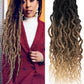 Goddess Locs Crochet Hair 6Packs 24Inch Pre-looped Crochet locs,Soft Locs with Curly Ends Dreadlocks Wavy Faux Crochet Locs Synthetic Crochet Braids Hair Extensions 72locs(24'', 1B/30/27)