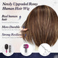 starluck Human Hair Wig Lace Front Wigs Real Human Hair Wigs For Women Wig Side Part 6"*5"*2" HD Lace Dark Brown with Blonde Highlights 12 Inch Realistic and Natural for Daily Party Use