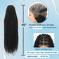 Olymei 46" Lace Front Twist Braided Wigs for Black Women Knotless Braided WigsTwisted Braided Lace Front Wigs with Baby Hair Full Double Lace Twist Braided WigsTwist Braid Wig,Black Full Double Lace