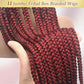 Alebery 36" Full Lace Braided Wigs for Black Women Jumbo Box Braids Lace Front Wig with Baby Hair Lightweight Synthetic Lace Frontal Black Cornrow Twisted Wigs (Burgundy Mixed Black)