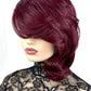 PangDongLai 10A Pixie Cut Wigs for Black Women Model Length Dark 99J Color Side Part Short Layered Pixie Cut Human Hair Wear and go Glueless Wigs With Bangs for Daily Use (dark 99J)