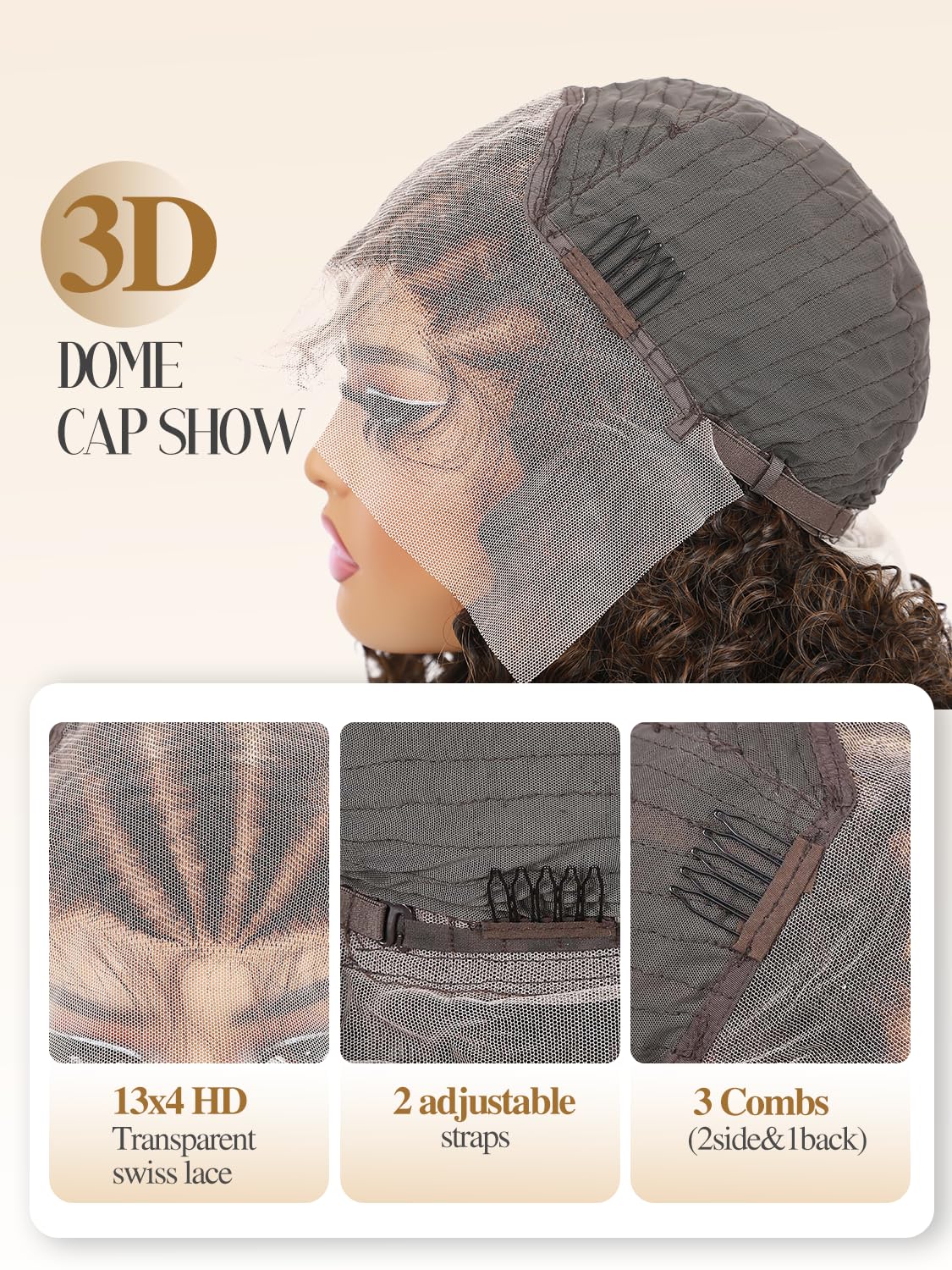Quantum Love Braided Wigs for Black Women Braids Cornrows Lace Curly Wigs 16 Inch Lace Frontal Braided Fully Curly Ombre Brown Bob Synthetic Glueless Wigs