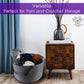 TreeHouse London XL Breathable Felt Wig Storage Travel Case & Yarn Storage Bag, Collapsible Container & Lid, 11" High, Wig Holder Case for Men & Women, Cosmetic Closet Organizer Bag