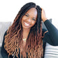 14 Inch Goddess Faux locs Crochet Hair 6 Packs/Lot Soft Gypsy Locs Wavy Crochet Braids Dreadlocks 3 Tone Curly Wavy Twist Braiding Hair Extensions African Roots Braid（#1B/30/27)