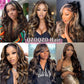 QZOQZO 28 Inch Highlight Ombre Lace Front Wig Human Hair Body Wave Lace Front Wigs Human Hair 13x6 Pre Plucked 1B/30 Brown Glueless Wig 180% Density Balayage Glueless Wigs for Women