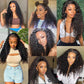 WPPIKK 13x4 Water Wave Wigs for Black Women Human Hair Lace Front Wigs Pre Plucked with Baby Hair Wet and Wavy Brazilian Virgin Curly HD Lace Frontal Wig 180 Density (26 Inch)