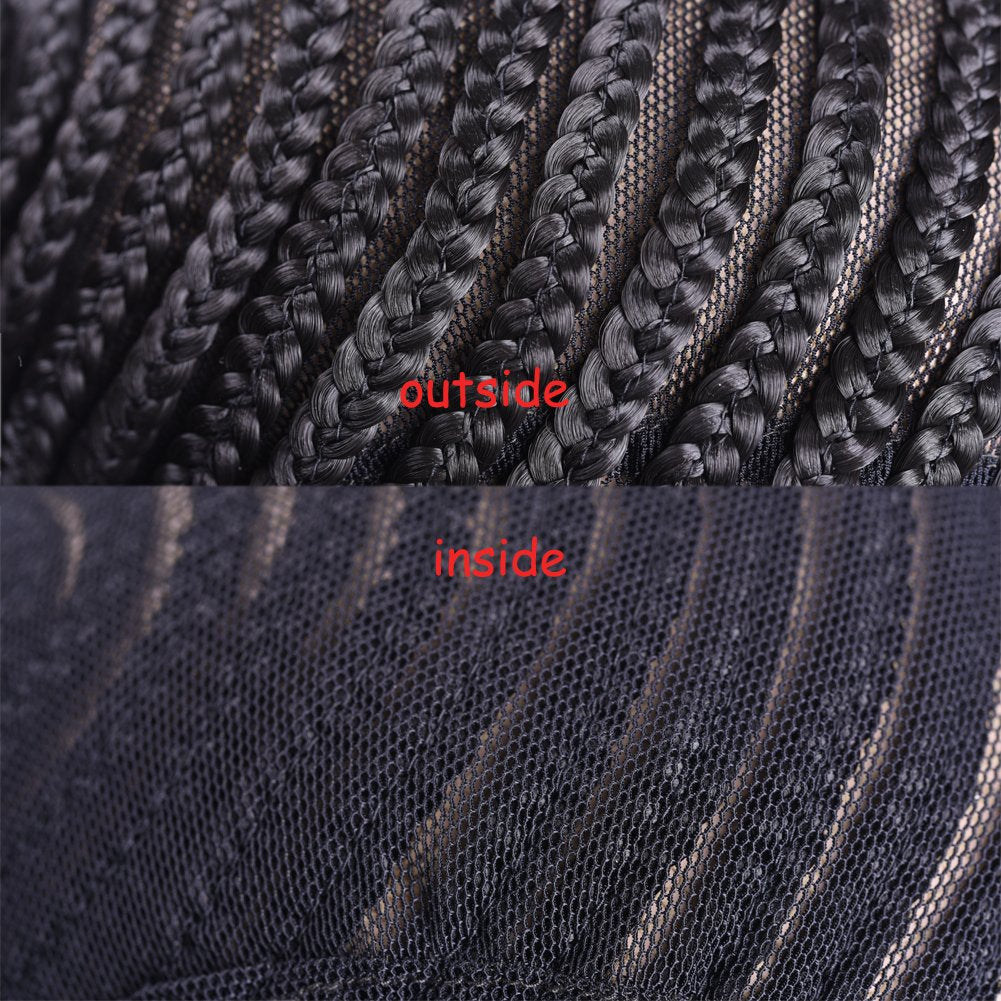 Refined Braided Wig Caps Crotchet Cornrows Cap For Easier Sew In Caps for Making Wig Glueless Hair Net Liner Crochet Wig Caps (Cornrows Caps, 3pcs)