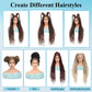 Olymei 360° HD Full Lace Braided Wigs for Women Knotless Boho Braided Wigs Twisted Braid Lace Wig with Baby Hair Premium Synthetic Braid Lace Front Wig Brown 36"