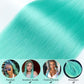 Braiding Hair Pre Stretched 24 inch 3 Packs Braiding Hair Professional Yaki Synthetic Hot Water Setting, Easy To Install Hair for Braiding (24in,Mint Green)