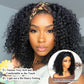 Aisaide Kinky Curly Headband Wig 14 Inch Headband Wigs for Black Women None Lace Front Curly Wave Half Hair Wig Wear and Go Glueless Wig