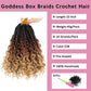COOKOO 10 Inch Goddess Boho Box Braids Crochet Hair for Women 8 Packs Synthetic Curly Ends Crochet Hair Pre Looped Ombre Brown Bohemian Afro Twist Braiding Hair 53#