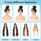 Olymei HD Full Lace Knotless Braided Wigs for Black Women Box Braid Wig Boho Curly Ends Braided Wigs with Baby Hair Premium Synthetic Boho Braided Wig,36 Inch 360° HD Full Lace