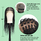 Youthfee 13x8 HD Lace Front Box Braided Wigs for Women Knotless Braided Lace Wig With Baby Hair Full Lace Braiding Wig 24" Human Hair Blended Braid Lace Front Wigs