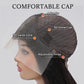 PYY 13x4 HD Lace Front Wig Human Hair, Body Wave Wig with Pre-Plucked Natural Hairline, 250 Density, Raw Human Hair Soft, Full, Glueless Wig for Women, 30 Inch Natural Color