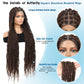 Olymei Full Double Lace Knotless Braided Wigs for Black Women Ombre Brown Box Braid Wig Lace Front Braided Wigs with Baby Hair Premium Synthetic Butterfly Box Braided Wig,36" Full Double Lace