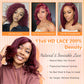 Afribye Burgundy Wig Human Hair 200% Density 13x6 99j Body Wave Lace Front Wigs Human Hair Pre Plucked Short Wigs for Black Women Glueless Frontal Wig Human Hair Loose Wavy 14 inch