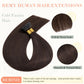 Hairro Pre Bonded Fusion Hair Extensions Remy Keratin Beads Invisible Itip Real Human Hair Extension Stick Tipped Glue Hairpiede Salon Quality I Tip Hair For Women 16" 100 Strands 50g #02 Dark Brown