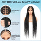 Olymei 360° Hd Full Lace Knotless Braided Wigs for Women Box Braid Wig with Baby Hair Premium Synthetic Long Black Braided Lace Front Wigs 36"