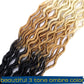 14 Inch Goddess Faux locs Crochet Hair 6 Packs/Lot Soft Gypsy Locs Wavy Crochet Braids Dreadlocks 3 Tone Curly Wavy Twist Braiding Hair Extensions African Roots Braid（1B/27/613)