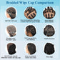 Olymei 360° Hd Full Lace Knotless Braided Wigs for Women Box Braid Wig with Baby Hair Premium Synthetic Long Black Braided Lace Front Wigs 36"