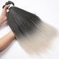 8 Packs Pre Stretched Braiding Hair, 20 Inch Braiding Hair Pre Stretched Yaki Texture, Hot Water Setting, Easy To Install Professional Synthetic Ombre Braiding Hair(20in,1B/Silver)