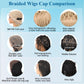 Olymei 360° HD Full Lace Knotless Braided Wigs for Women Box Braid Wig with Baby Hair Premium Synthetic Long Light Brown Ombre Blonde Braided Lace Front Wigs 36"