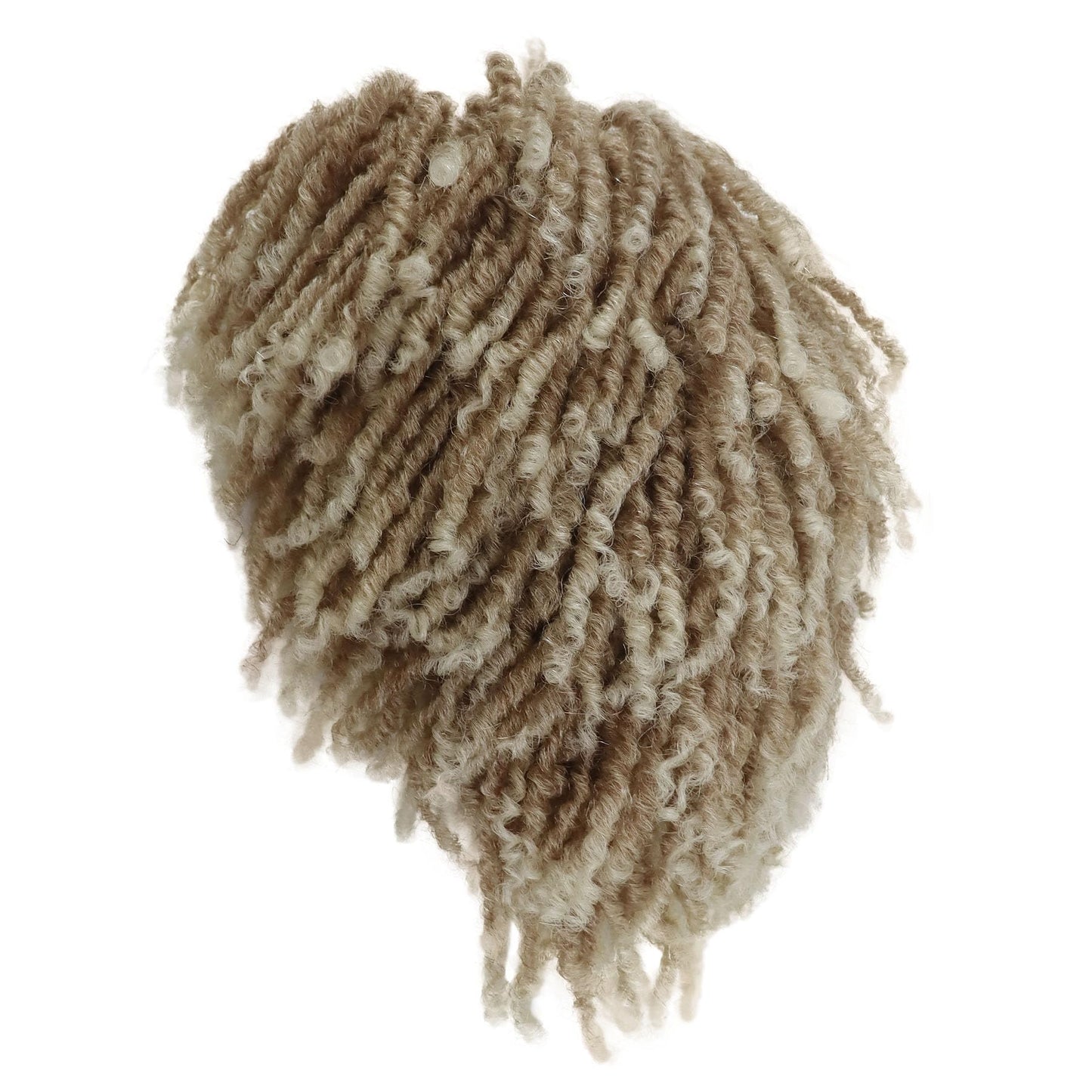 GNIMEGIL Mens Dreadlock Wig Ombre Blonde Curly Male Fake Dreads Hair Loc Short Braided Wig with Bangs Realistic Twist Rasta Wigs Halloween Costume Rocker Cosplay