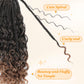 Yewell 9 Packs Goddess Box Braids Crochet Hair Boho Crochet Box-Braids With Curly Ends Crochet-Hair For Black Women, 12 Inch Pre Looped Bohemian Crochet Box-Braiding (12Inch 9 Packs,T30)