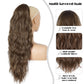 Ponytail Extension for Women, 26 inch Hair Extensions Ponytail, Long Drawstring Ponytail Extension, Soft Synthetic Pony Tails Hair Extensions (Color: Orange Brown)