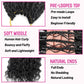 Boho Crochet Braids Human Hair Mixed Synthetic 14Inch 9 Packs Goddess Braids Pre looped Bohemian Braid Crochet Hair for Black Women (14Inch,1B)