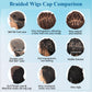 Olymei 360° HD Full Lace Braided Wigs for Women Knotless Boho Braided Wigs Twisted Braid Lace Wig with Baby Hair Premium Synthetic Braid Lace Front Wig Brown 36"