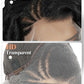 Fancy Hair Loose Curly Braided Wig HD 13X4 Lace Front Wig with Baby Hair Pre Plucked Box Braids Glueless Side Part Wig for Black Women