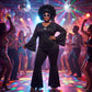 Jexine 70s Disco Outfit Women Sequin Sparkly Costume Black M