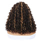Quantum Love Braided Wigs for Black Women Braids Cornrows Lace Curly Wigs 16 Inch Lace Frontal Braided Fully Curly Bob Synthetic Glueless Wig （Mix Blonde）