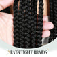 WIGER 360 Full Lace Braided Wigs for Black Women, 34 Inch Transparent HD Lace, Single-layer Jumbo Braids, 22 Handmade Braids, Natural Black Synthetic Lace Front Hair Wig