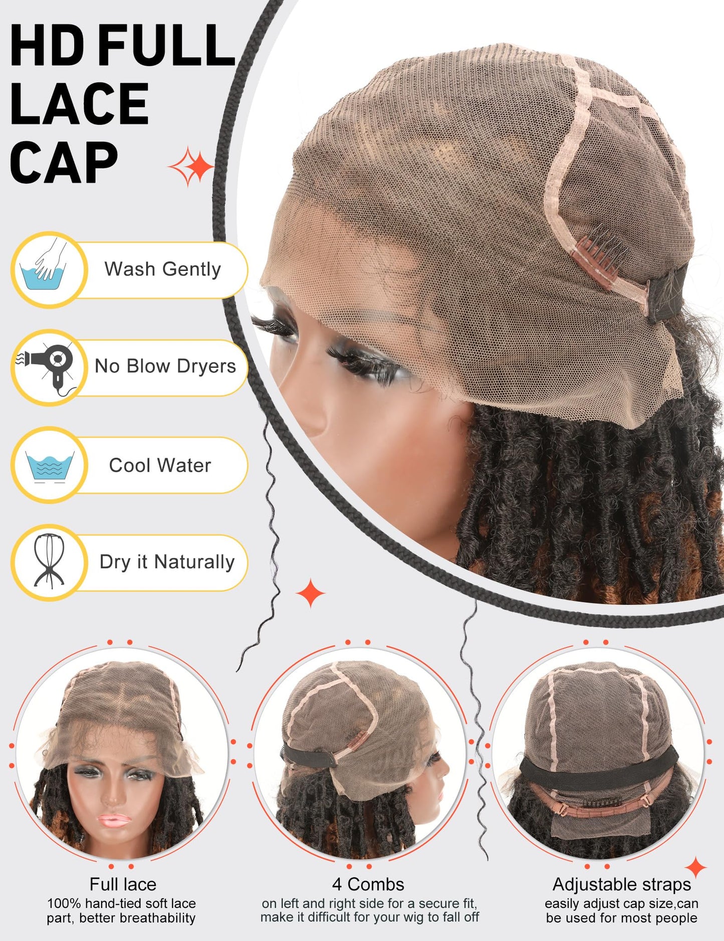 BEART Butterfly Locs Wig Braided Wigs for Black Women, 14 inch Full Lace Butterfly Locs Crochet Hair Short Braided Lace Front Wig with Baby Hair, Synthetic Box Braid Wig Faux Locs Wigs Dreadlock Wig