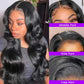 Sdeycui 13x6 Black Wigs Human Hair for Women Lace Front Body Wave Wigs HD 26 Inch Curly Natural Glueless Pre Plucked Wig