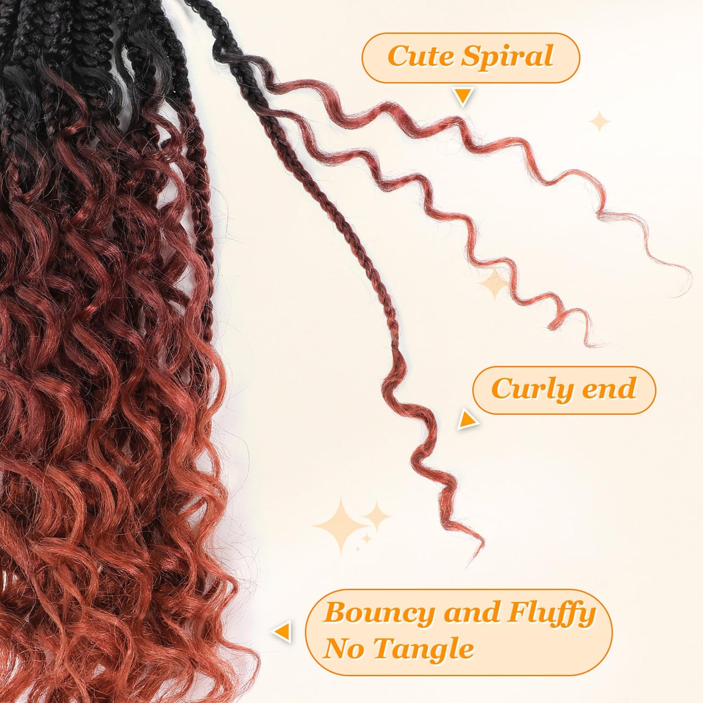Yewell 9 Packs Goddess Box Braids Crochet Hair Boho Crochet Box-Braids With Curly Ends Crochet-Hair For Black Women, 12 Inch Pre Looped Bohemian Crochet Box-Braid (12Inch 9 Packs,1B/530/350)