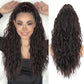 ORSUNCER Ponytail Extension Claw 22" Curly Pony Tail Clip in Claw Hair Extensions Fluffy Natural Looking Synthetic Hairpiece for Women Black Brown