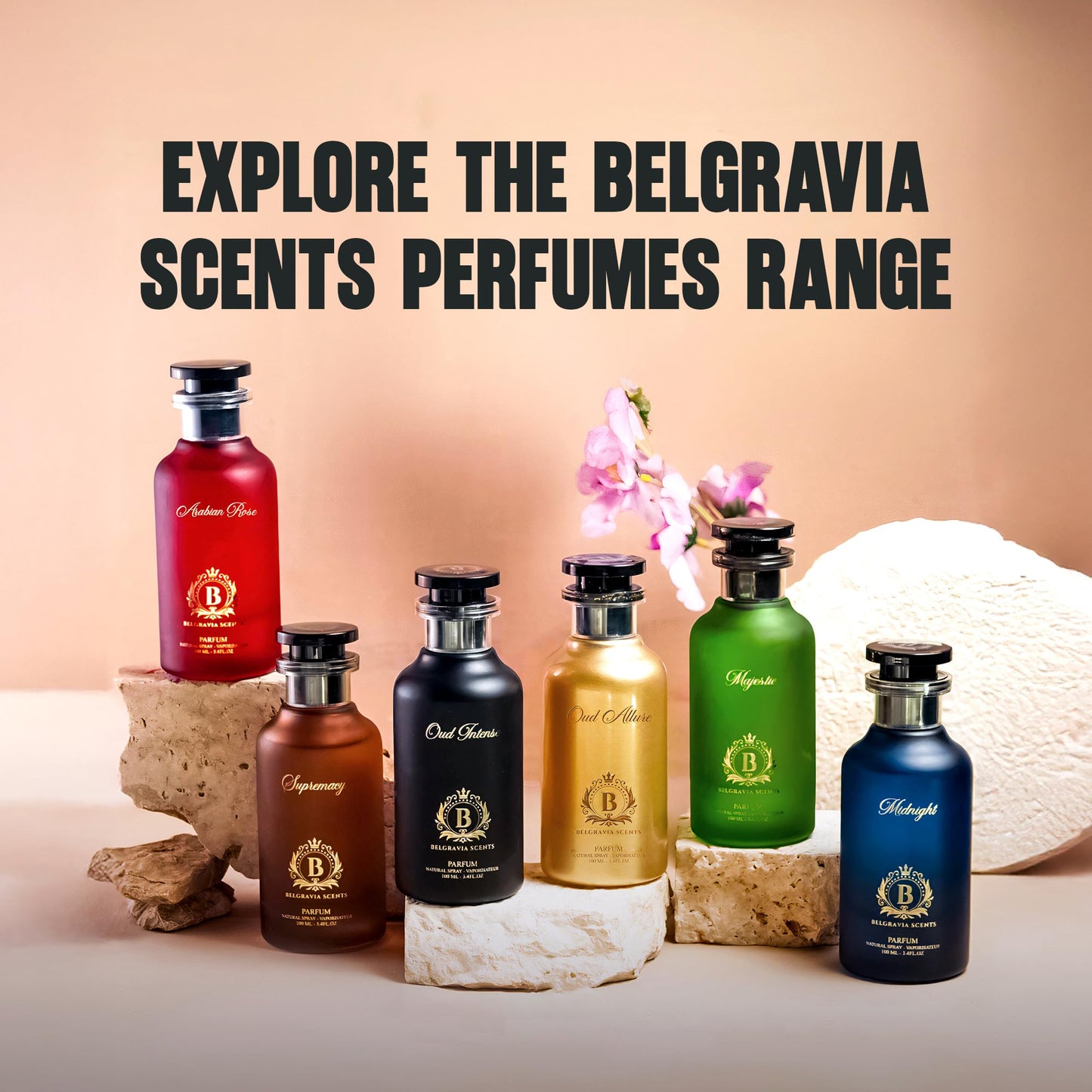 Belgravia Scents Arabian Rose Eau De Parfum 100ml (3.4 oz) - Long-Lasting Fragrance For Women Premium Oil-Based Rose & Saffron Cologne With Patchouli & Darkwoods Luxury Perfume EDP