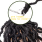 18 Inch Goddess Faux locs Crochet Hair 6 Packs/Lot Soft Gypsy Locs Wavy Crochet Braids Dreadlocks 3 Tone Curly Wavy Twist Braiding Hair Extensions African Roots Braid（#1B/30/27)